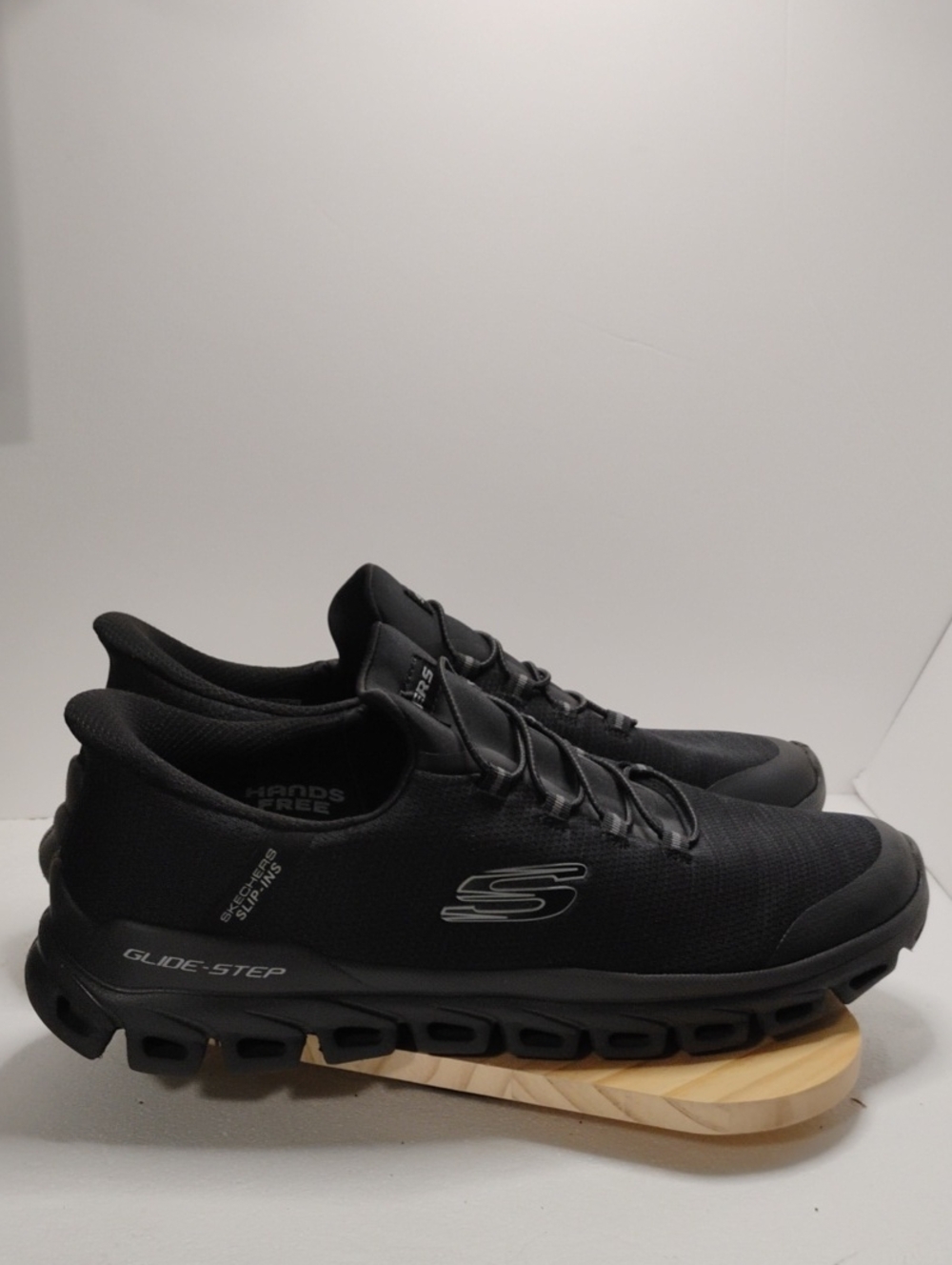 Skechers Men's Glide-Step Slip-On Athletic Shoes in Black